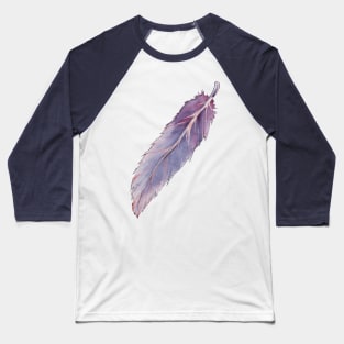 Watercolor lavender rose gold feather Baseball T-Shirt